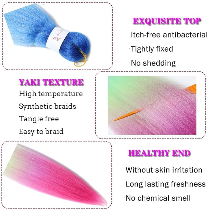 Blue-Light Blue-Green Yellow -Light Purple-Red Purple
