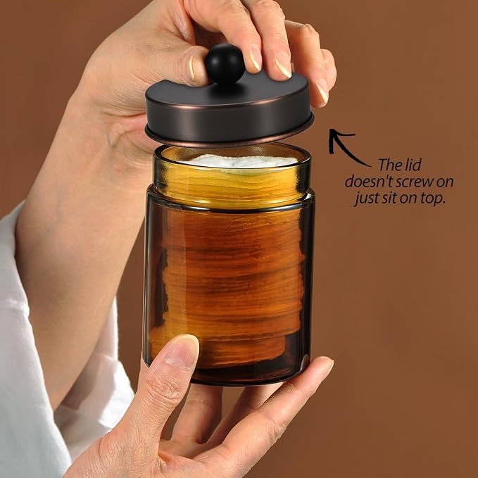 Jar Amber/Lid Oil Rubbed Bronze