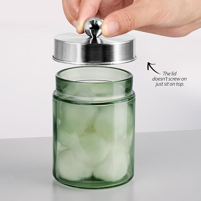 Jar Sage Green/Lid Brushed Nickel