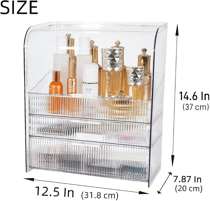 Large Clear+Brush Holder