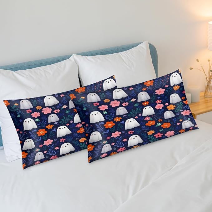 Navy Blue Flowers Ghost