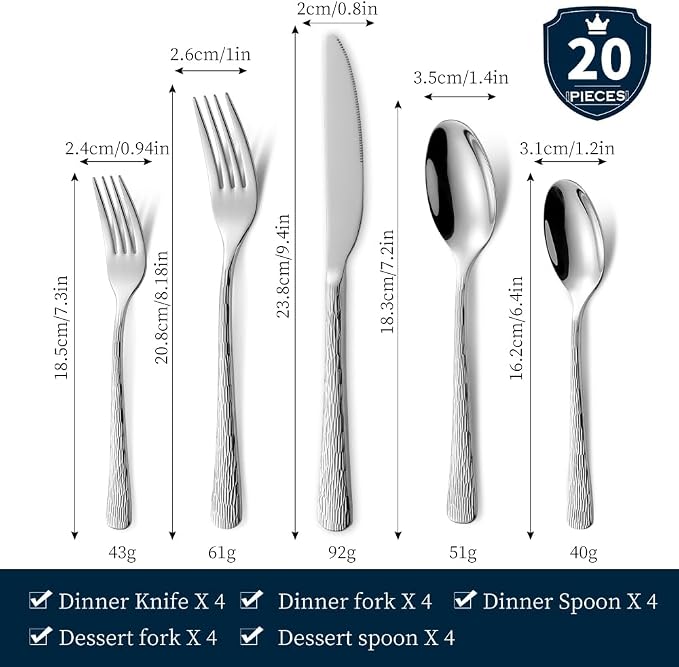 H010/-20PC/Silver