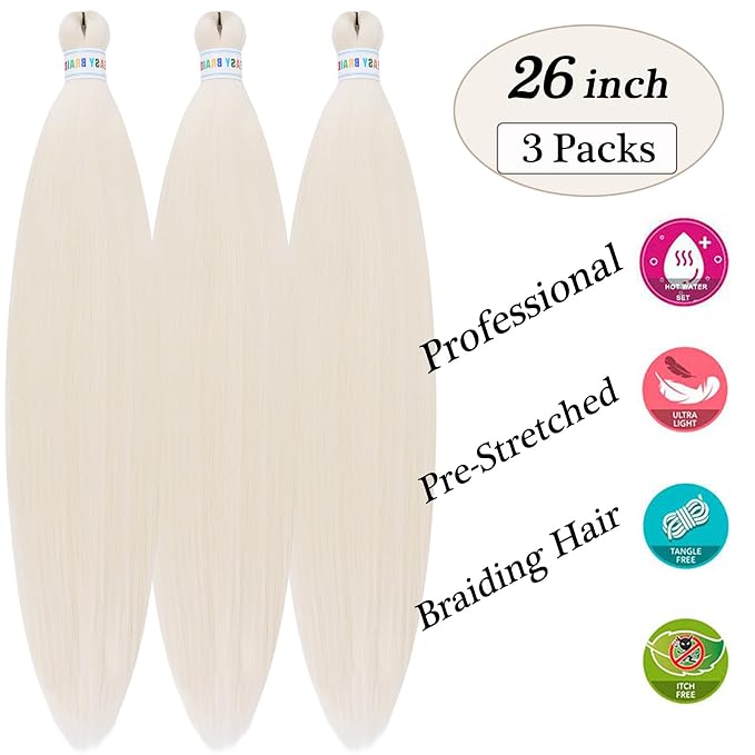 White Blonde Braiding Hair