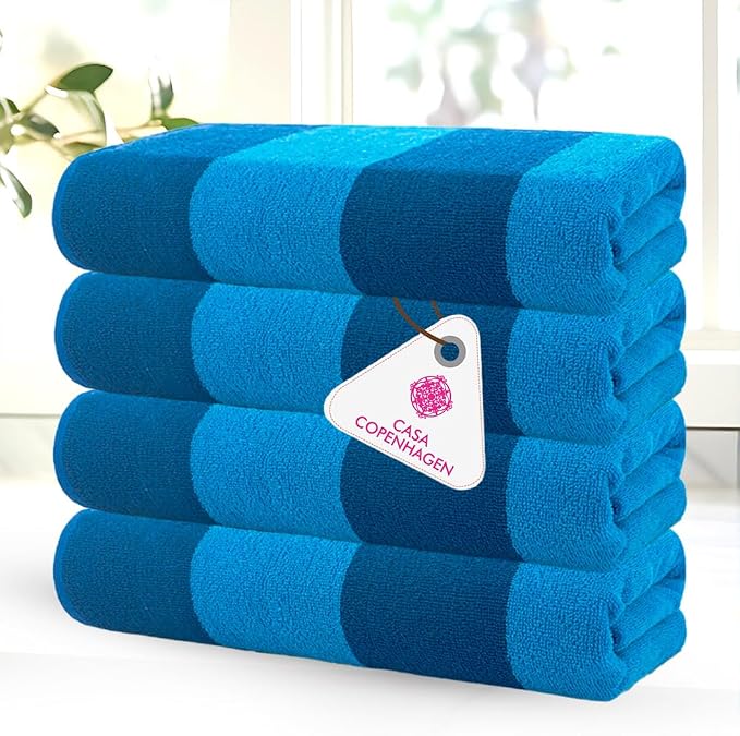 Malibu Beach Towels, 4 Pieces - Blue