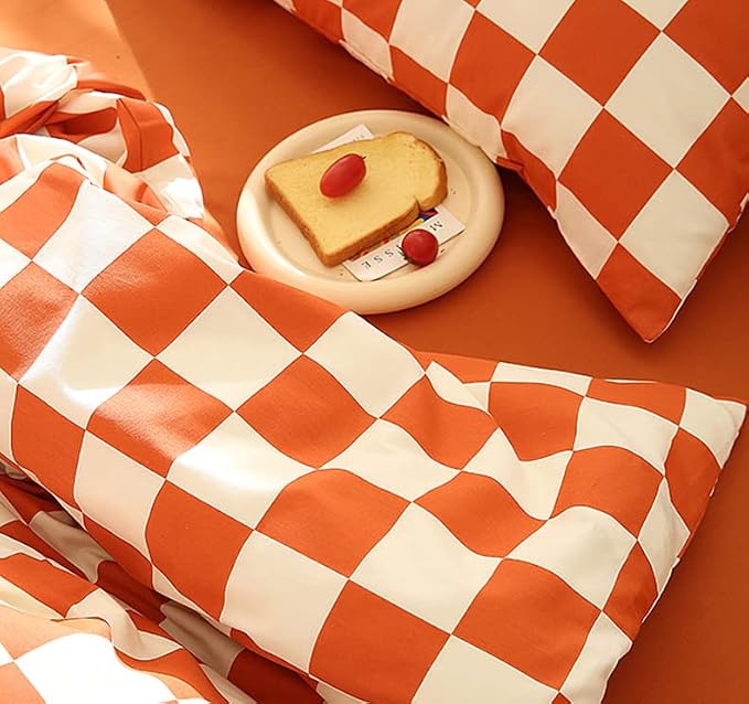 Grid Orange White