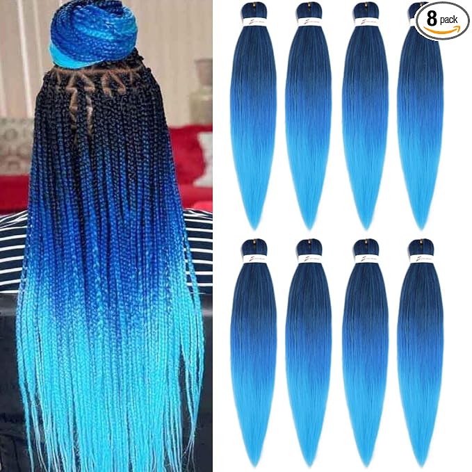 mixed black & blue & sky blue