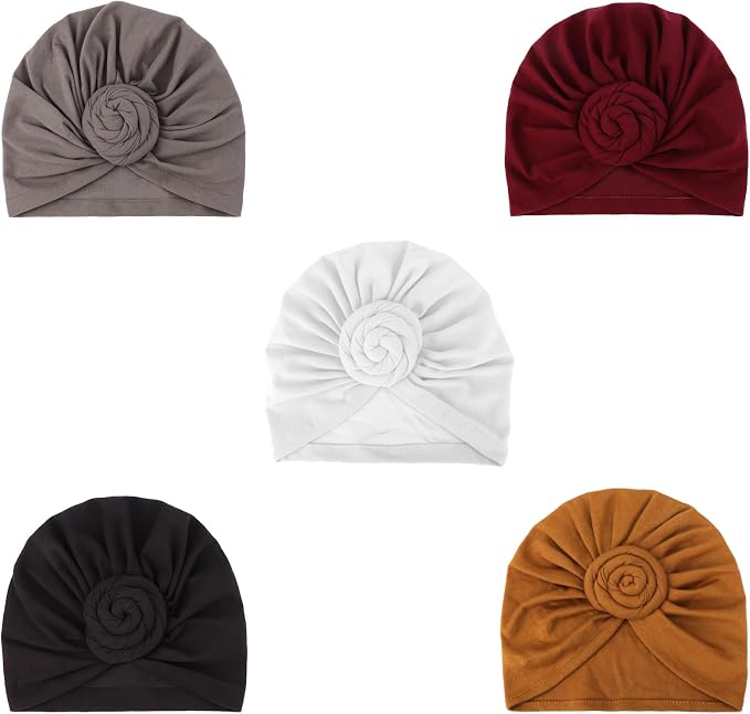 5 Pack Donuts: White/Burgundy/Black/Light Purple/Ginger