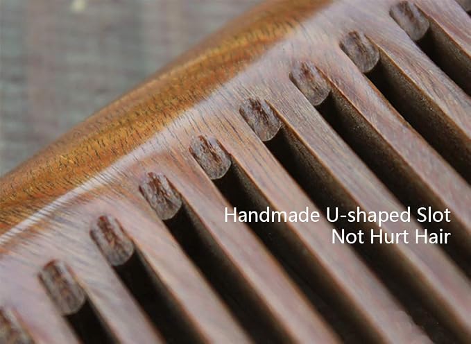 Moon Fine Tooth Comb Paraguay Green Sandalwood
