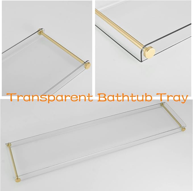 Clear With Gold Handle