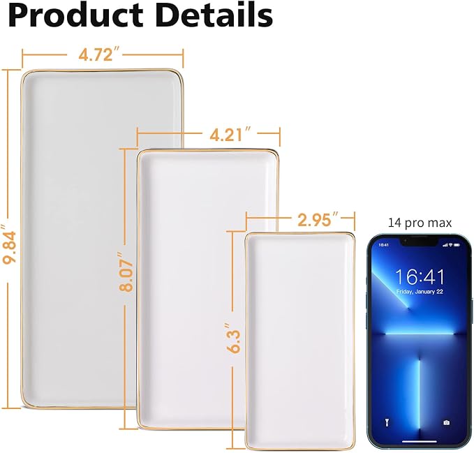 White With Gold Line Set/1