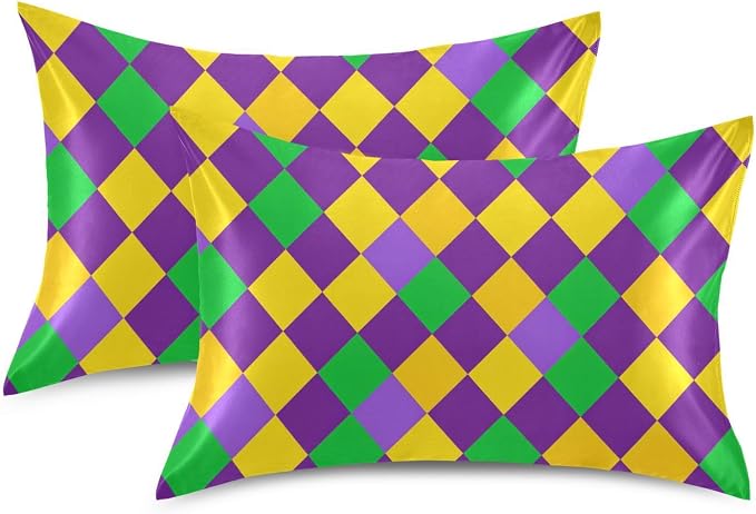 Mardi Gras Argyle Purple