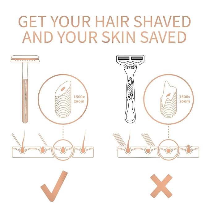 Rose Gold Razor with Stand