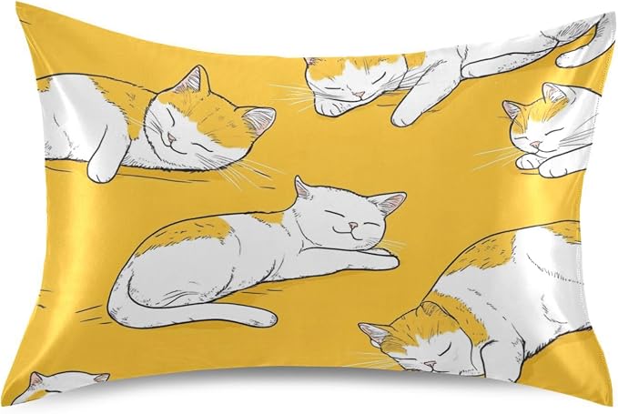 Scottish Fold Stretching Lazily Yellow