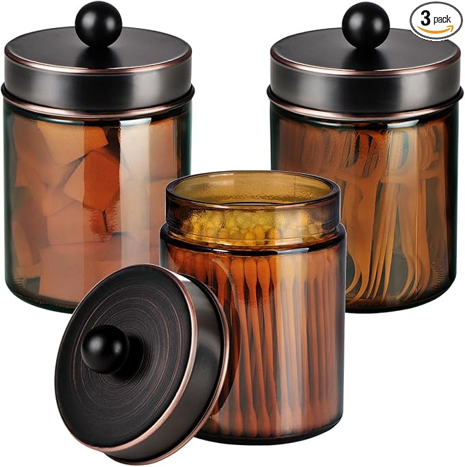 Jar Amber/Lid Oil Rubbed Bronze