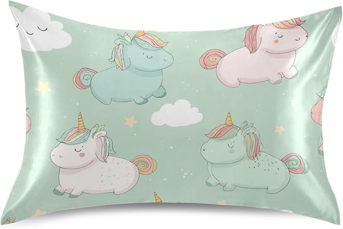 Cartoon Unicorn Pink Sage Green