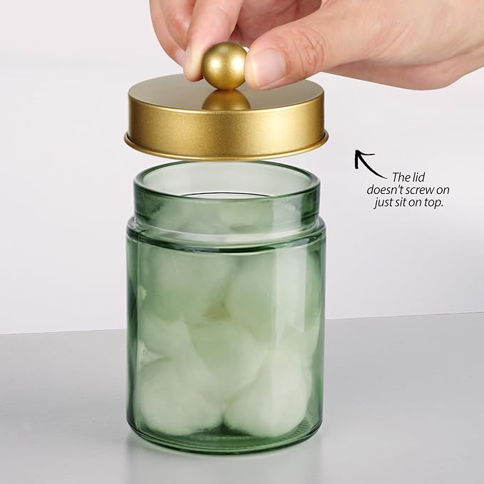 Jar Sage Green/Lid Gold