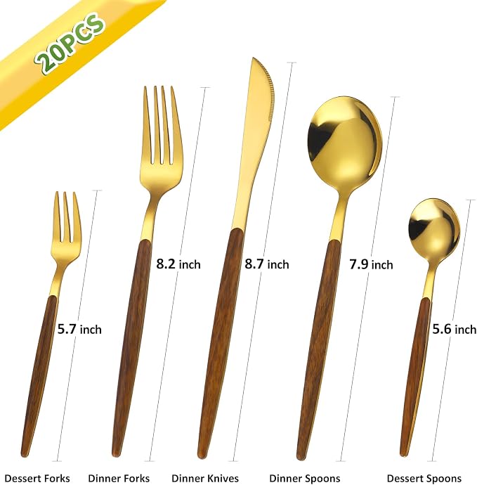 20pc/Gold-Wooden