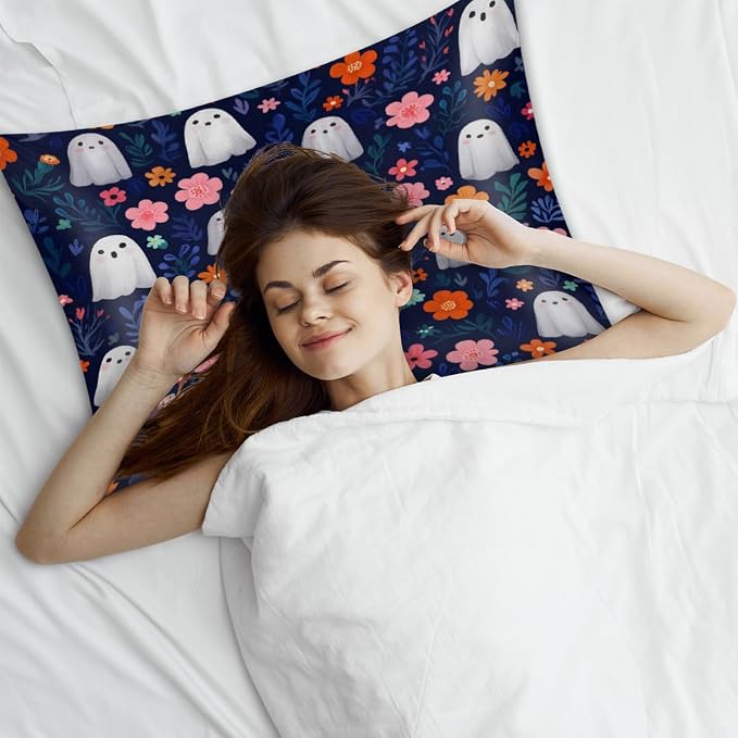 Navy Blue Flowers Ghost