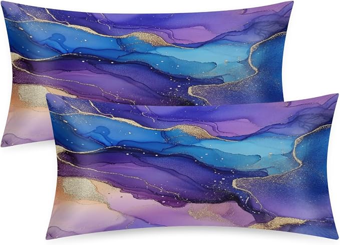 Gold Purple Marble Ink