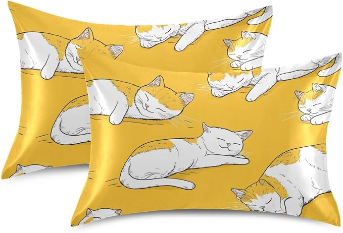 Scottish Fold Stretching Lazily Yellow