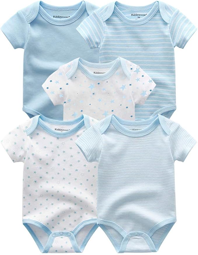 Sky Blue Stripe & Little Stars & Print Set