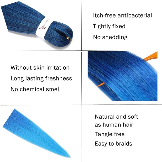 mixed black & blue & sky blue