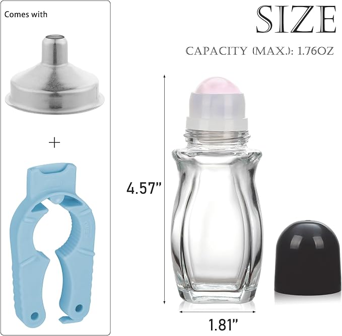 Pink Roller Clear Bottle