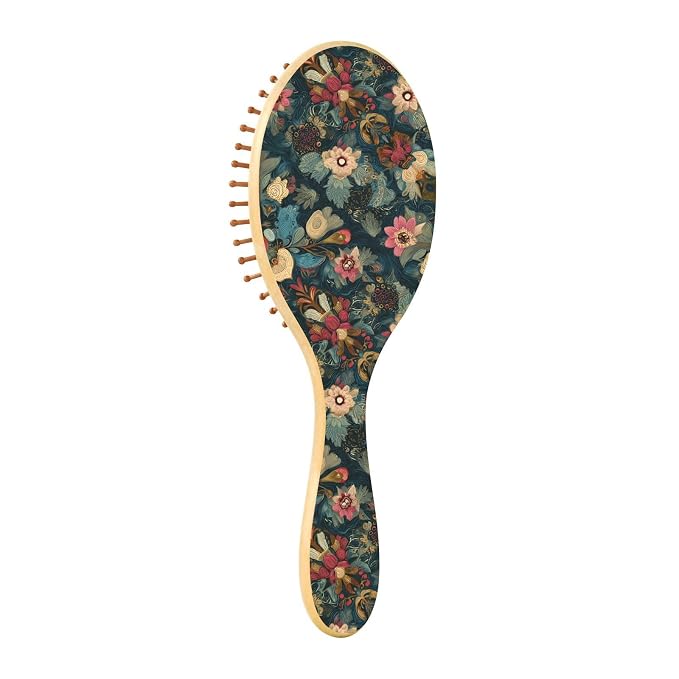 Dark Blue Boho Flowers