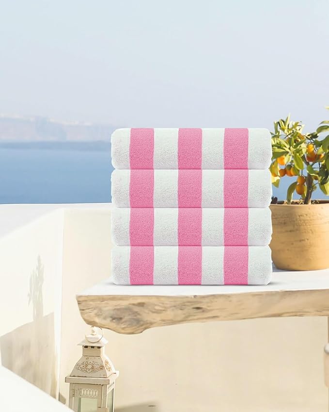 Cabana Beach Towel 4 Pieces, Pink