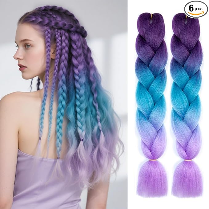 Purple to Lake Blue to Light Purple