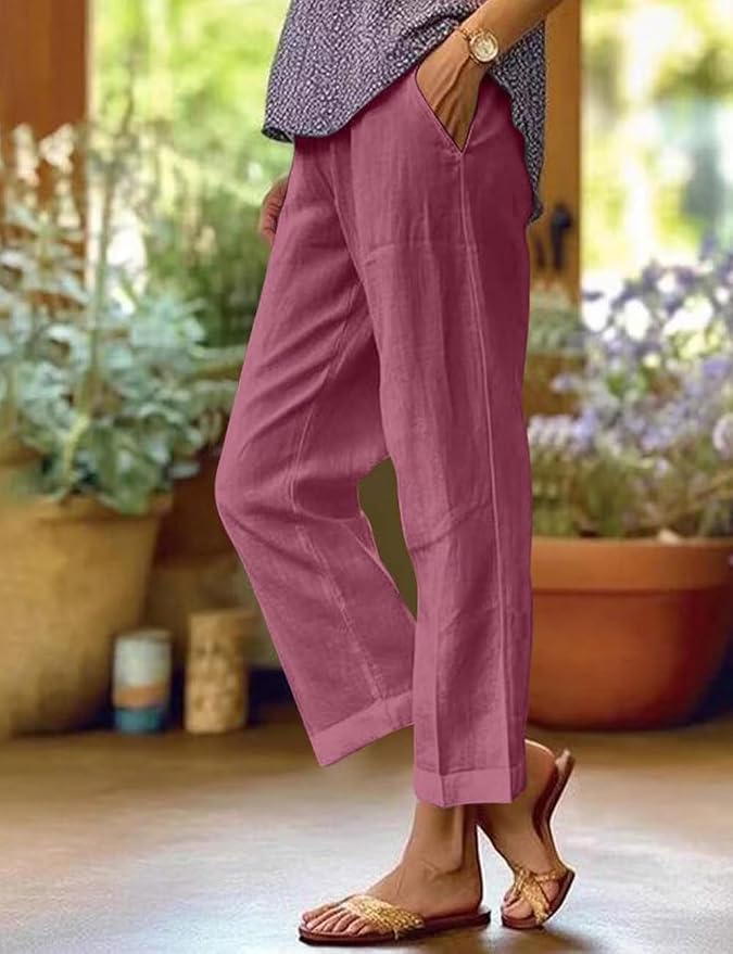Womens Solid Straight Leg Pant 03