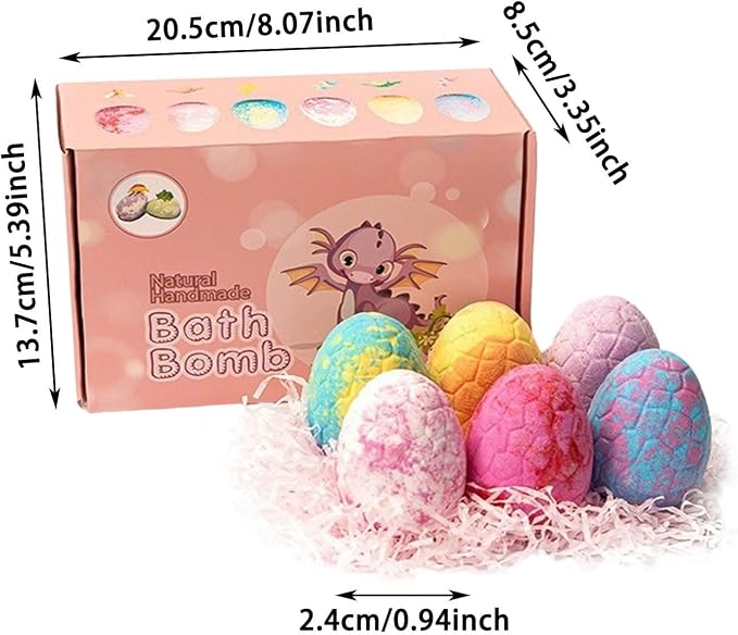 Dinosaur Egg 6pc Pink Box