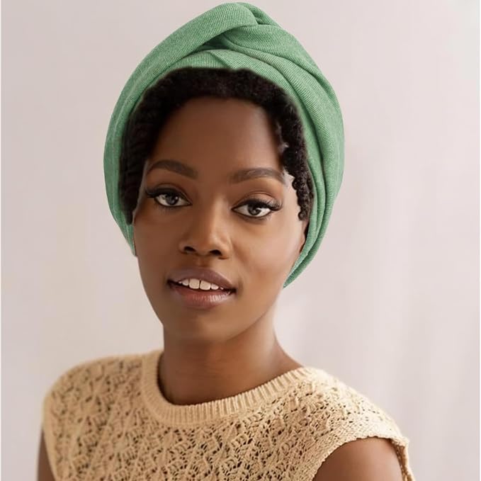 5 Pcs Cross Knotted Turban Hat: Solid Color B