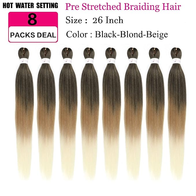 mixed black & blond & beige