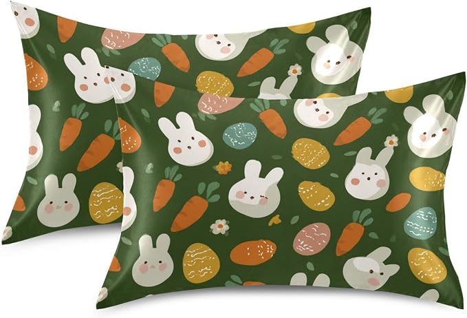 Deep Green Easter Bunny Eggs Carrots