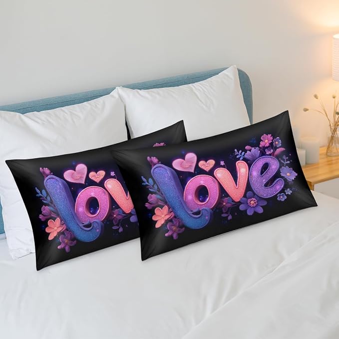 Purple Pink Love Floral
