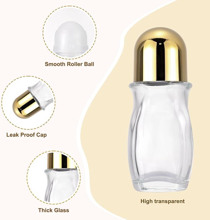 Clear with Golden Caps