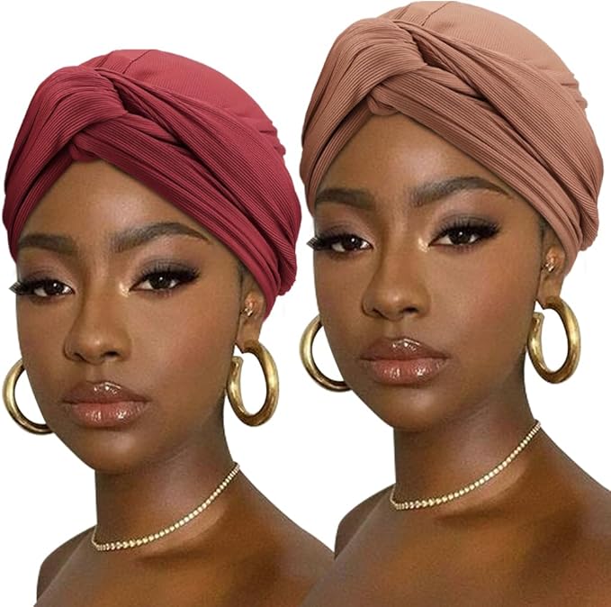 2 Pack Head Wrap: Coffee, Burgundy