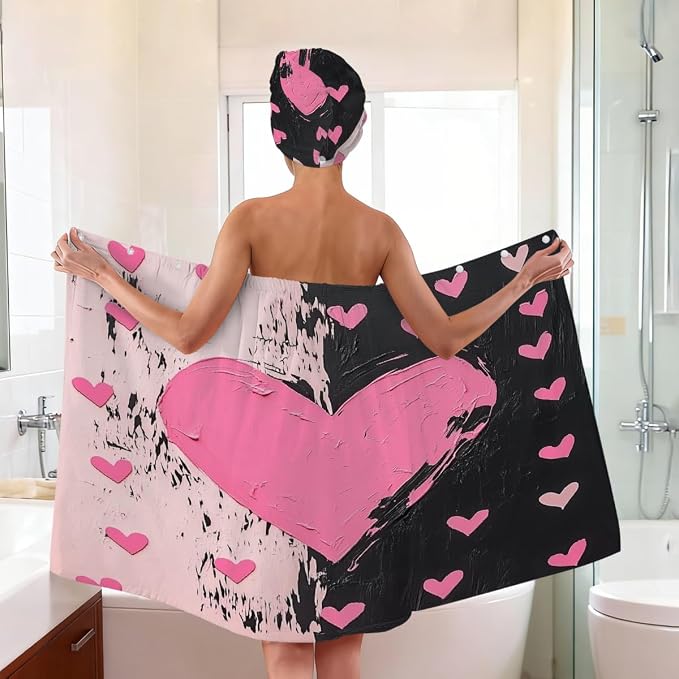 Pink and Black Hearts