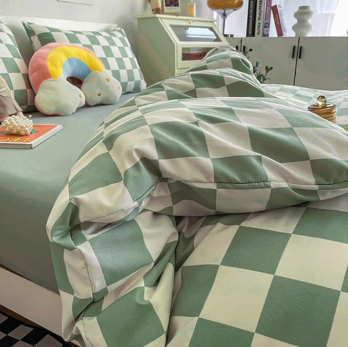 Grid Green White