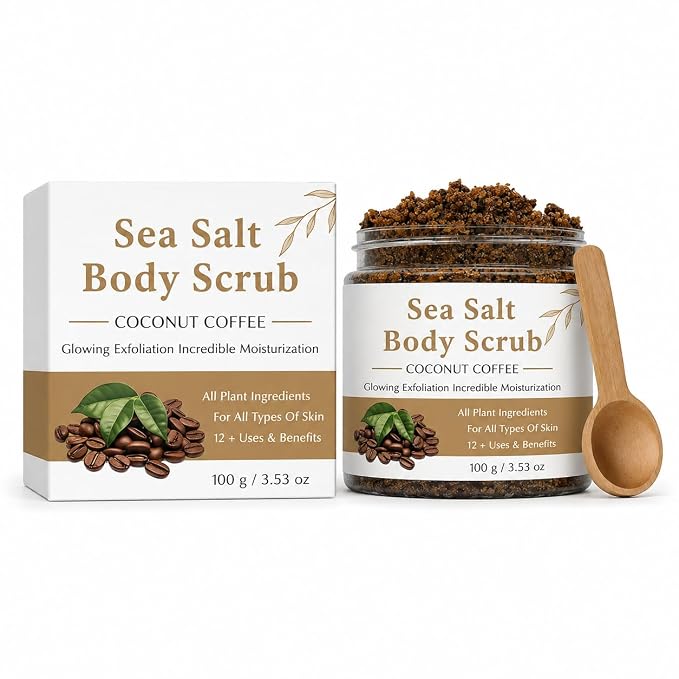 1PCS Body Scrub + Wooden Scoop