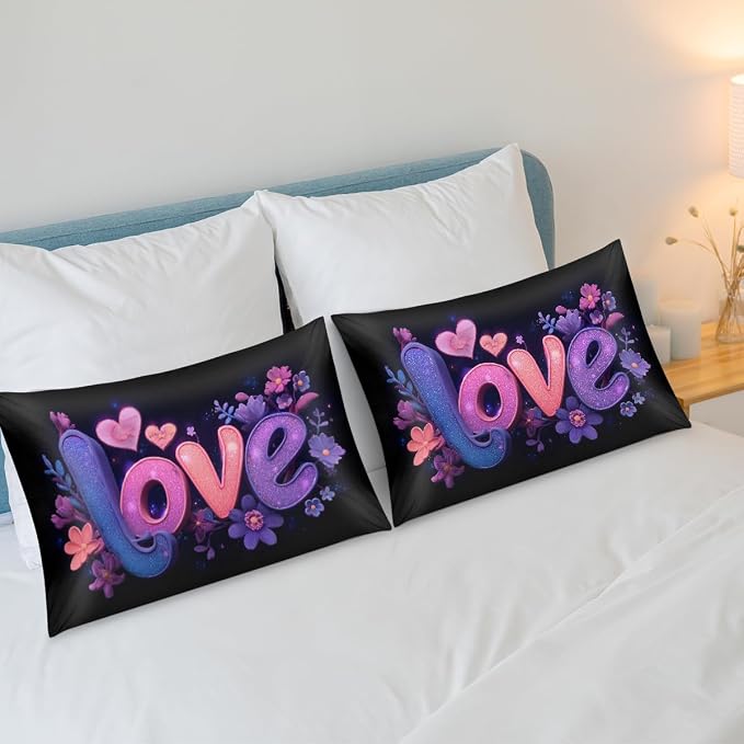 Purple Pink Love Floral