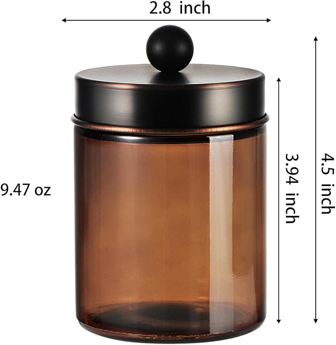 Jar Amber/Lid Oil Rubbed Bronze