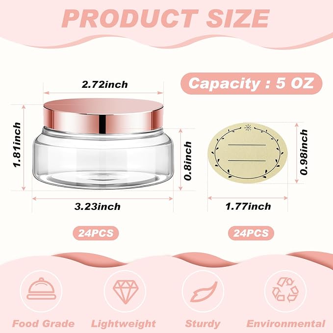 Clear, Rose Gold