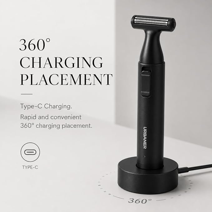 Matte Black - Mustache Trimmer + 3 Heads