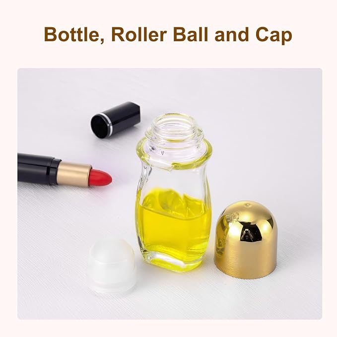 Clear with Golden Caps