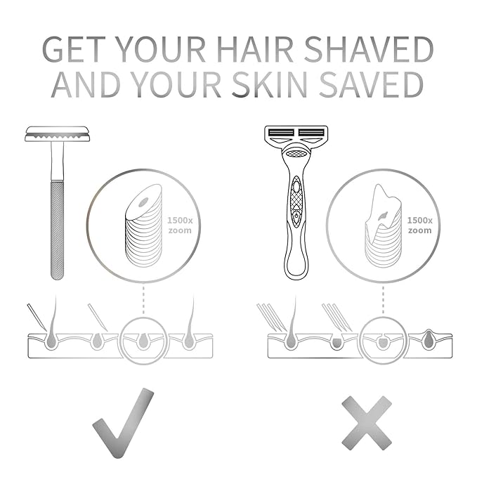 Silver Razor with Stand