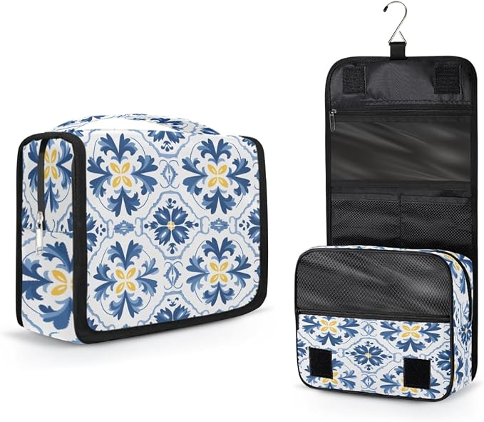 Z Abstract Blue Yellow Floral