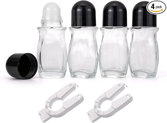 Clear with Black Caps