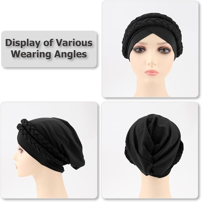 2 Pack Double Twisted Braid: Coffee, Black